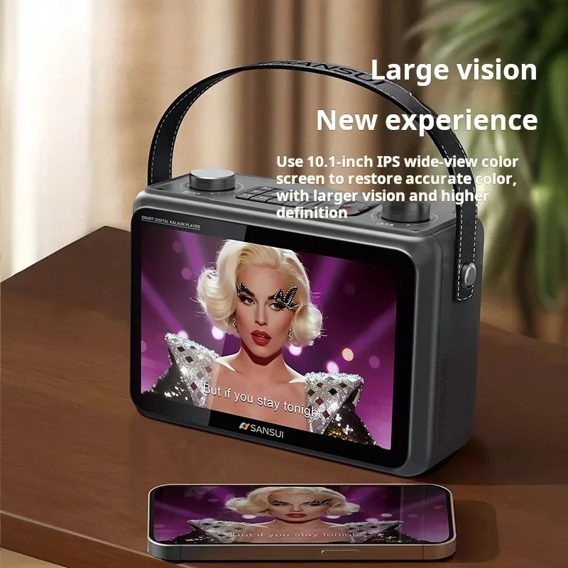 Audio Music To Lyrics - SANSUI K115 LED-scherm 10,1-inch multimedia Bluetooth-luidspreker