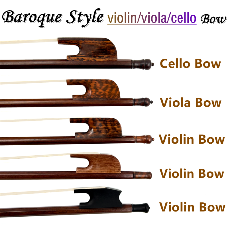Violin Rosin Bow - Top kwaliteit barokke stijl blackwood snakewood