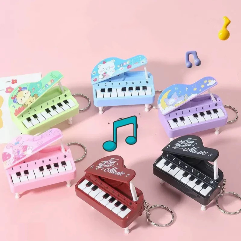 Audio Music Maker - Leuke mini-desktoppiano-sleutelhanger, kleurrijke mini-muziekspelautomaat, leuk educatief