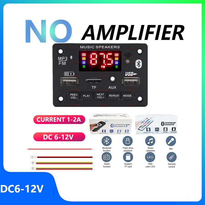 Audio Without Music - Zonder versterker Bluetooth 5.3 Decoder Board
