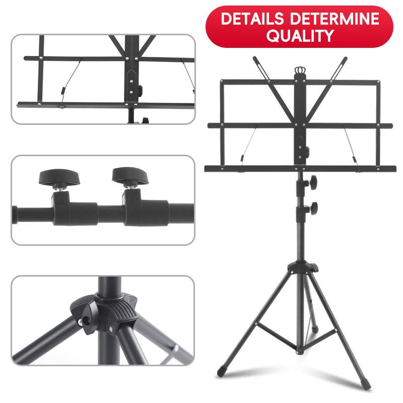 Music Stand Folding - Nieuwe muziekstandaard 2 in 1, opvouwbare