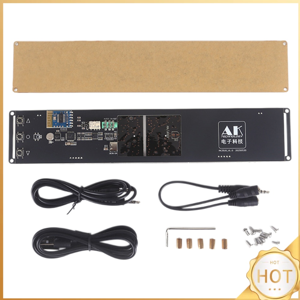 Audio Without Music - Muziekspectrum-displaybord Bluetooth-compatibele ontvanger LED-klok 20Hz-20kHz Dubbele