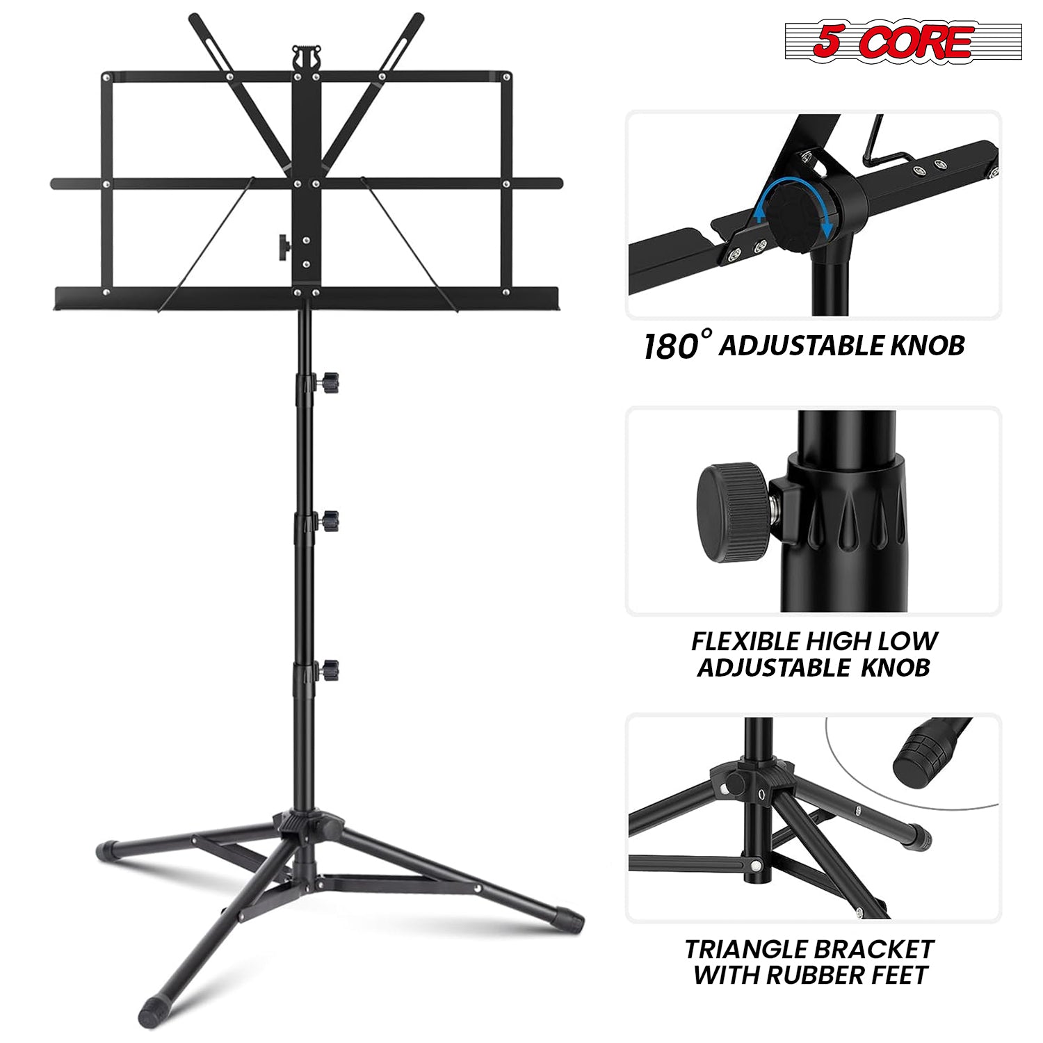 5 Core Muziekstandaard voor bl - Music Stand Folding recensie en prijs